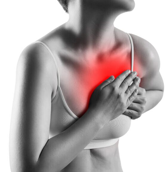 Příznaky hrudní osteochondózy